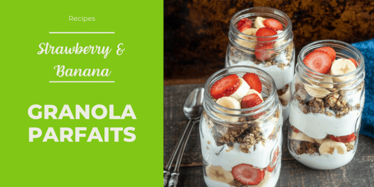 Image for Strawberry and Banana Granola Parfaits