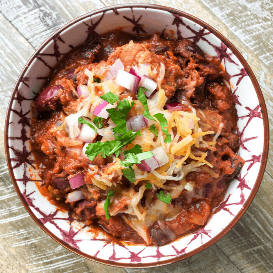 Slow Cooker Pulled Pork Chilli