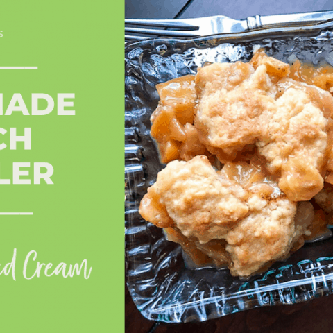 Image for Homemade Peach Cobbler with Whipped Cream