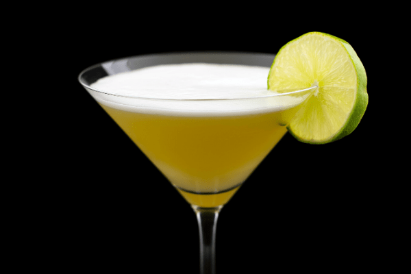 Matador cocktail with lime slice garnish