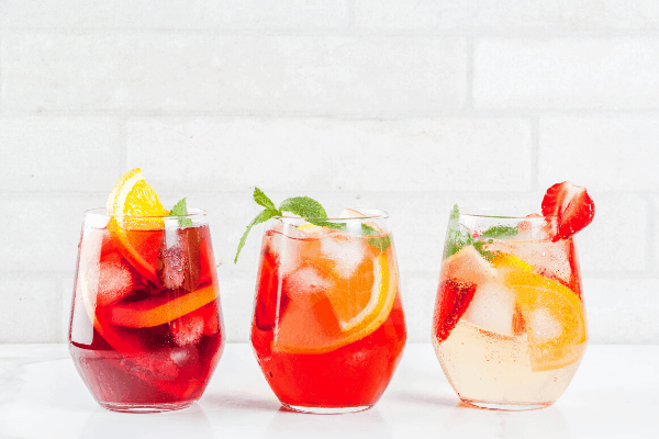 sangria made with different wines