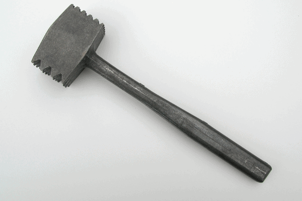 meat mallet to flatten meat for chicken cutlets