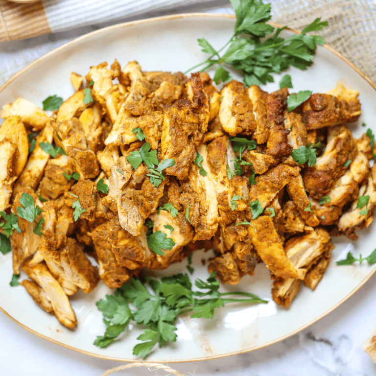 Chicken Shawarma with Broccoli Salad