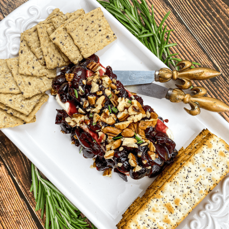 Cream Cheese Spread with Warm Cherry Sauce
