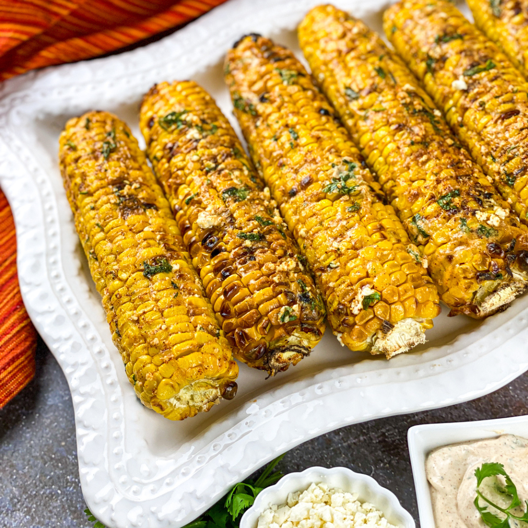 Grilled Mexican Street Corn (Elote) - Oh Sweet Basil Recipe