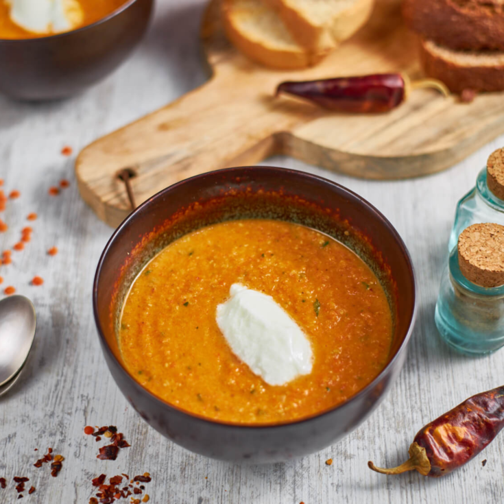 Spiced Carrot Lentil Soup