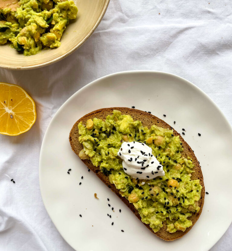 Creamy Avocado Chickpea Toast