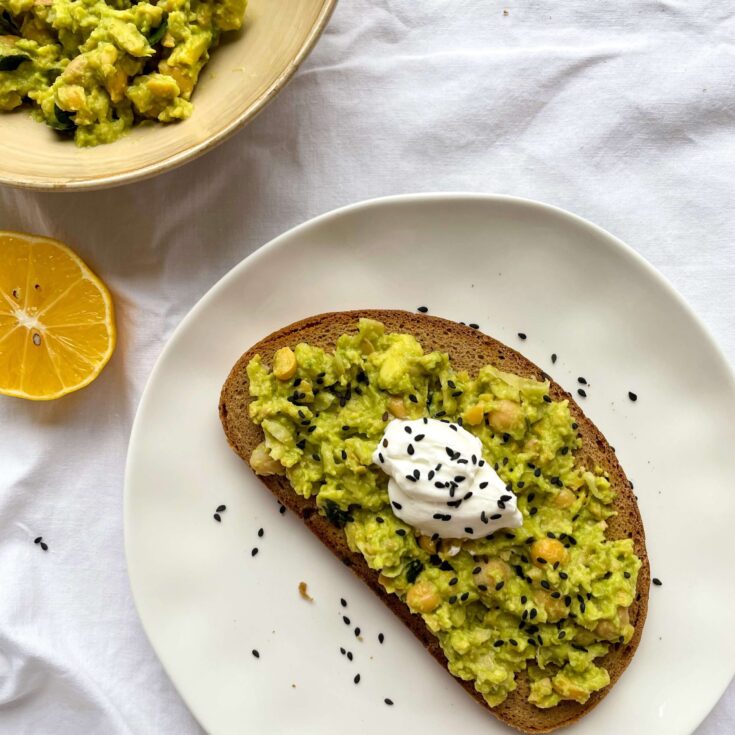 Creamy Avocado Chickpea Toast